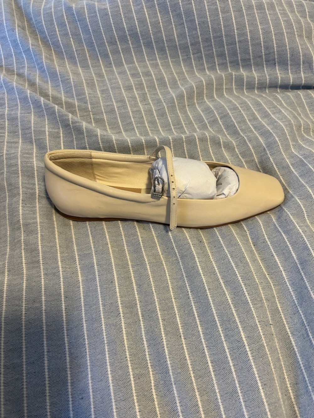 Dolce Vita Cream Square-Toe Mary Janes with Slim Strap - Picture 2 of 4